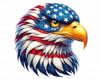 American Bald Eagle, png-bestand: patriottisch VS-ontwerp (digitale download)