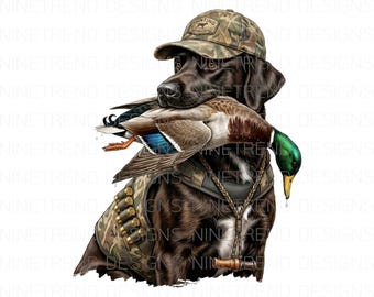 Black Lab Hunting PNG, Waterfowl Retriever Sublimation, Black Labrador Duck Dog, Camo Hat Bird Dog, Hunter Dad Gift, Mens Marsh DTF Design