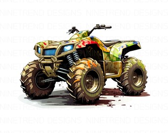 Camouflage ATV PNG: Offroad Sublimation Designs (Digital Download)