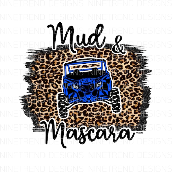 Modder en mascara Can Am png: Leopard RZR-sublimatie (digitale download)