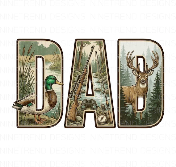 Hunting Dad Outdoors PNG, Retro Camo Hunting Dad Png, Fathers Day Gift, Hunting Dad Sublimation Design, DTG DTF, Digital Download