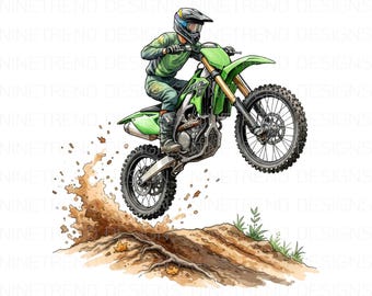 Aquarel motorcross, png PNGEgg | Clipart crossmotorsprong (digitale download)