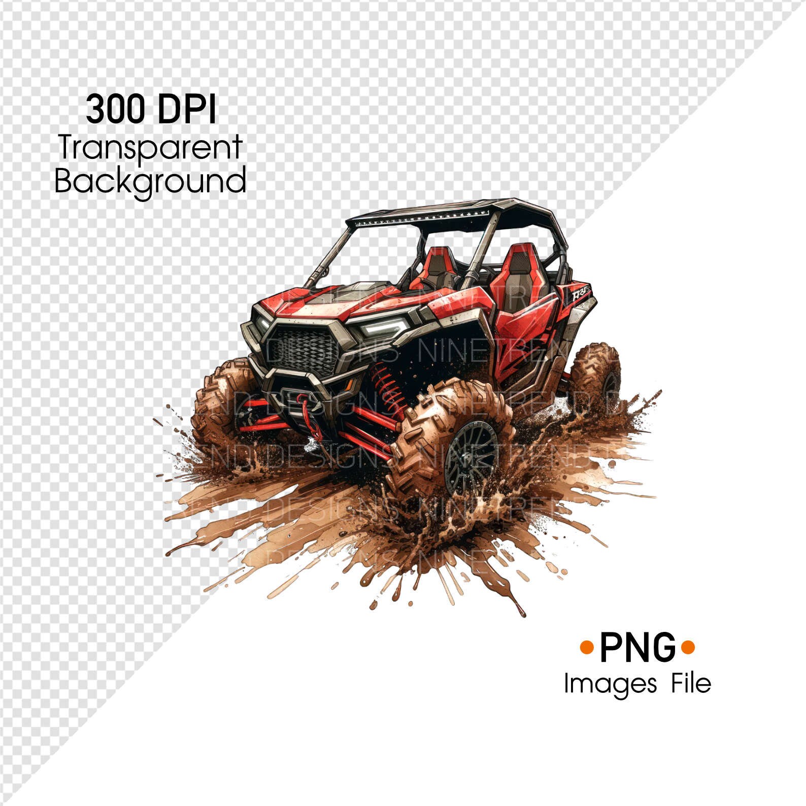 Watercolor UTV Clipart: Mud Splash RZR PNG (digital Download) - Etsy