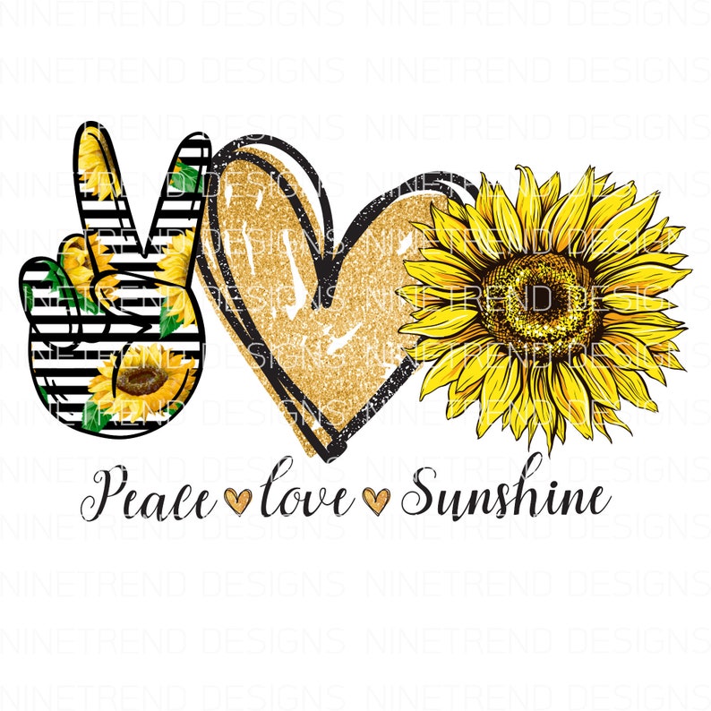 Download Peace Love Sunshine PNG File Sublimation Designs Digital ...