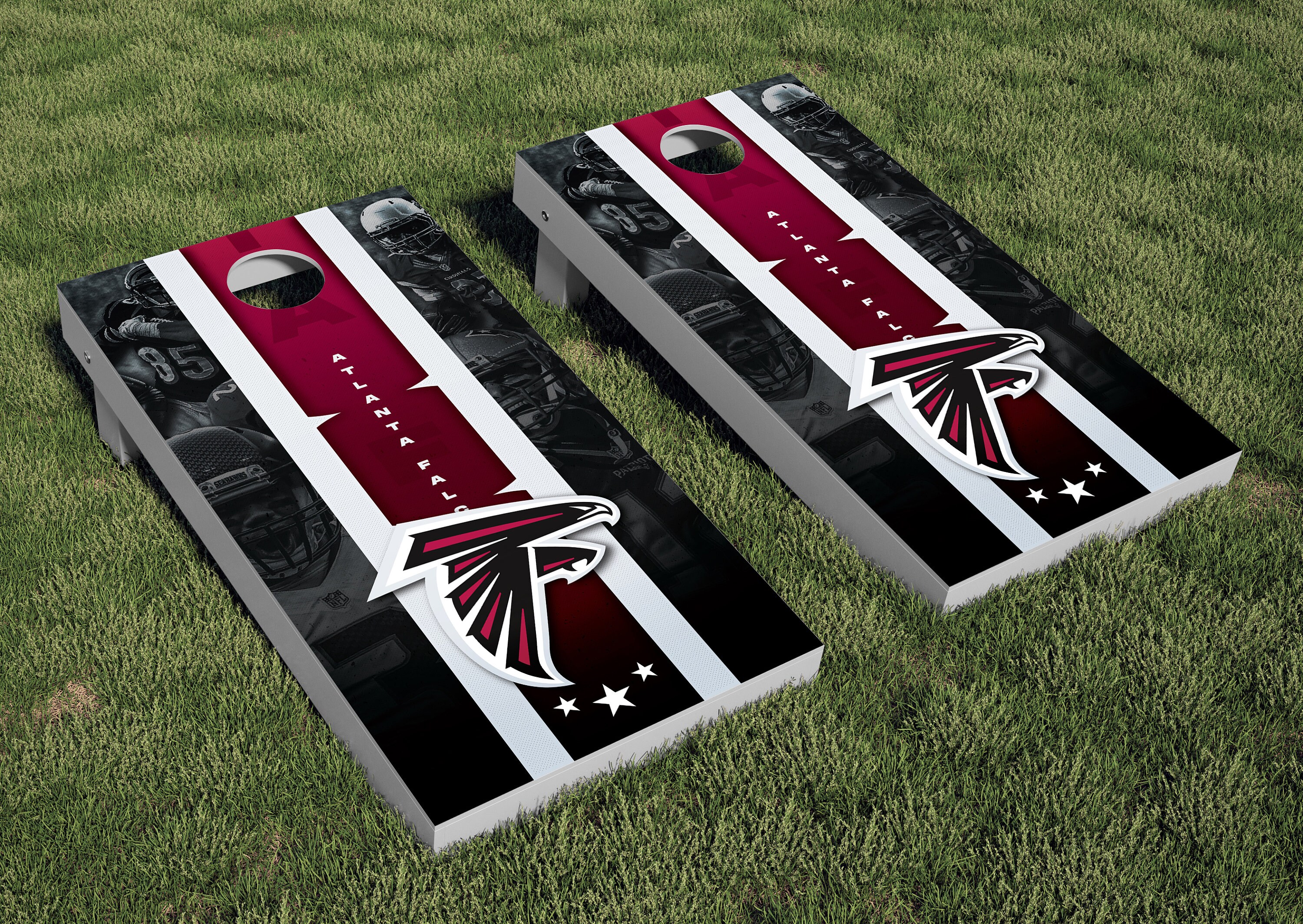 Atlanta Falcons NFL Cornhole Wrap Stripes Players Wall Decal Etsy