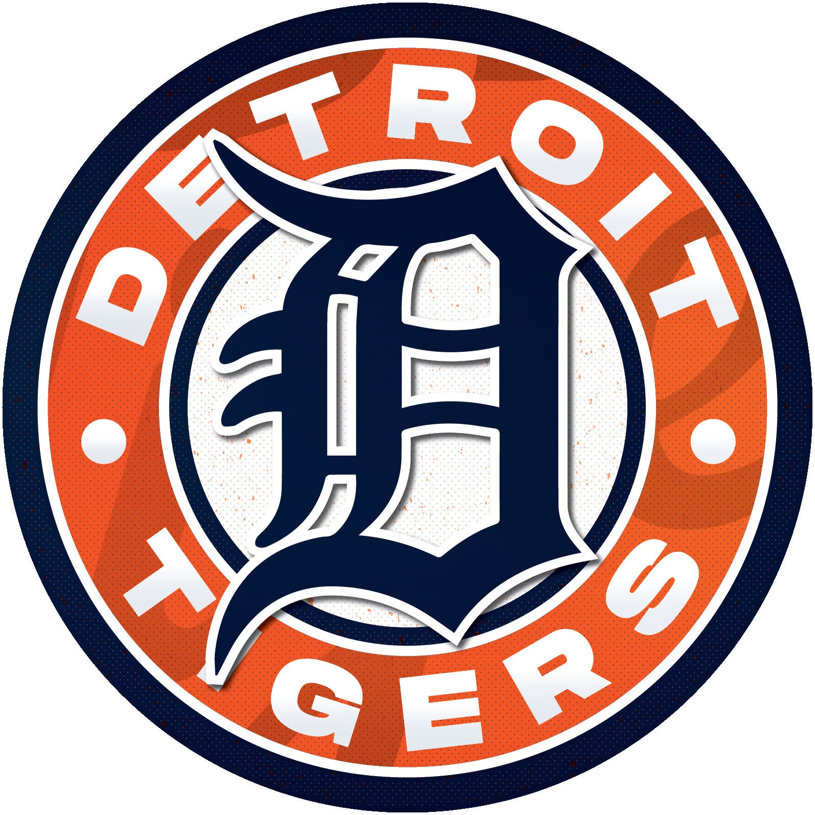MLB Detroit Tigers Logo Circle Decor Wall Decal Vinyl Etsy