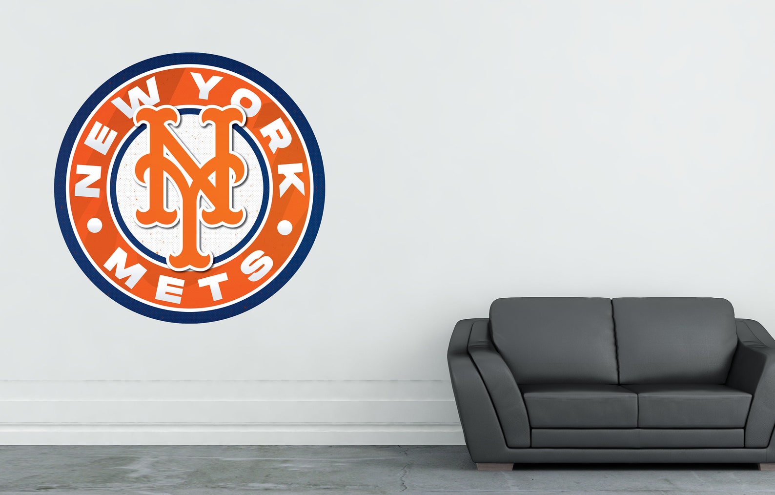 MLB New York Mets Logo Circle Decor Wall Decal Vinyl Baseball Etsy
