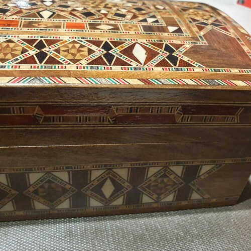 Small ,oriental , shops chest| and |wooden ,Inlay, Box ,Inlay ,