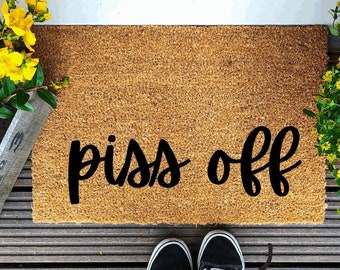 Door mat, P Off, funny, adult