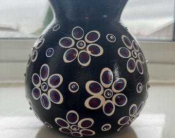 Jarrón de bulbo pintado a mano