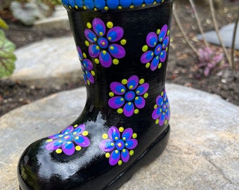 Jardinera Wellington con diseño floral