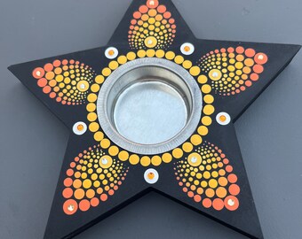 Portavelas en forma de estrella (interior)