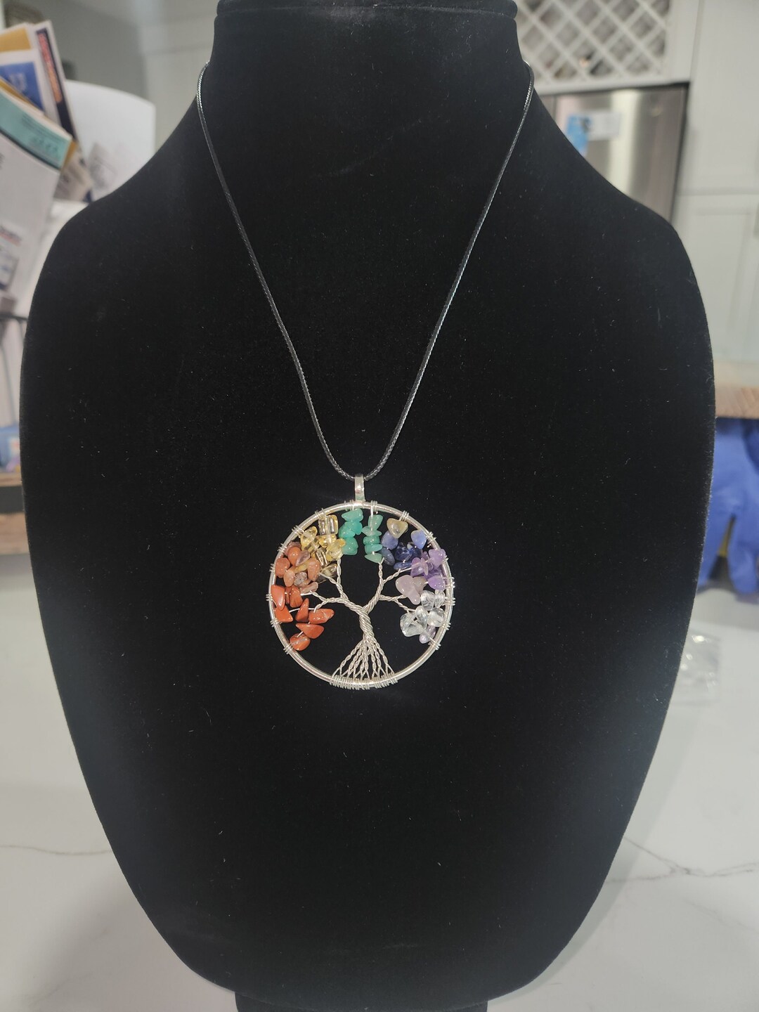 7 Chakra Tree of Life Wire Wrapped Pendant - Etsy