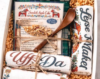 Scandinavian Lefse Gift Box | Nordic Baking Traditions, Kitchen Towels, Recipe Card