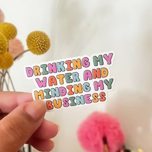 Quote Sticker, Cute Vinyl Sticker, Stickers For Hydroflask, Laptop Stickers, Stickers, Water bottle Stickers, Drink Water Sticker