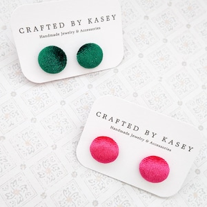 Velvet Stud Earrings: Soft, Lightweight, Hypoallergenic