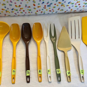 Vintage FOLEY Nylon Plastic Various Kitchen Utensils  incl. Ladles, Spatulas, Spoons, Forks, Pie Server, Funnel • Your Choice