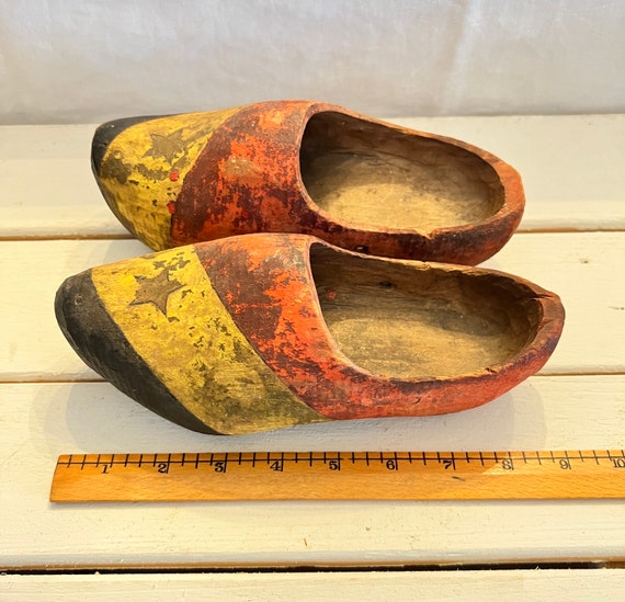 Vintage Shabby Weathered Dutch Clogs Klompen Prim… - image 5