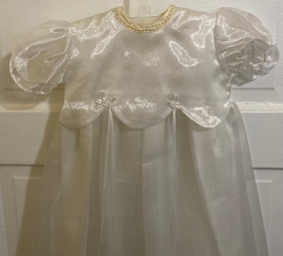Baby Girl White Christening Dedication Dress/0-6 … - image 5