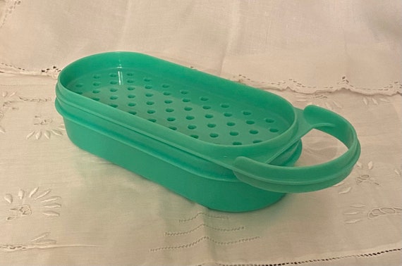 Tupperware Cheese Grater, Bowl, Lid Jadeite Green/white Shred Grate Vintage