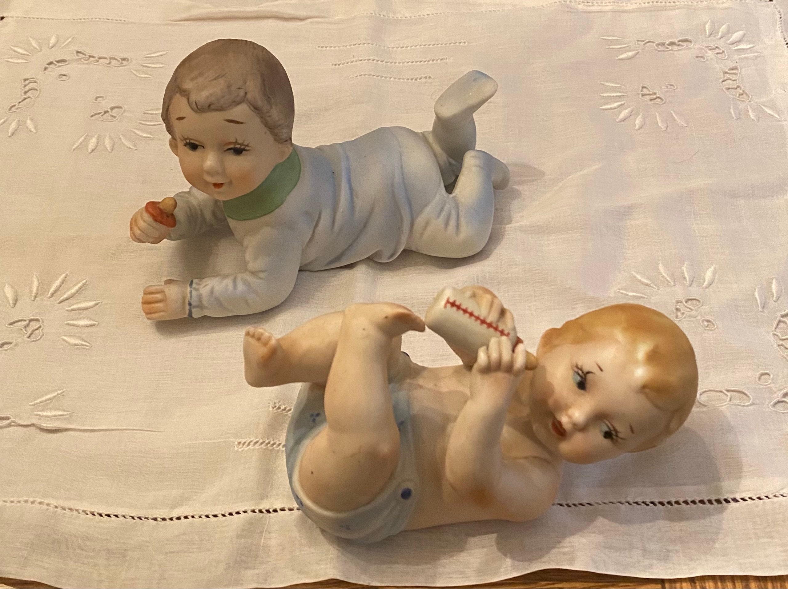 Antique Porcelain Bisque Piano Baby Boy Figurines by Etsy New Zealand