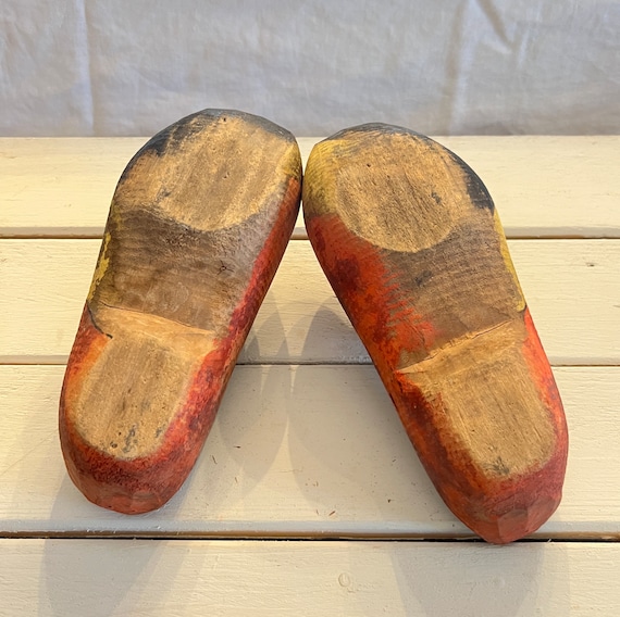 Vintage Shabby Weathered Dutch Clogs Klompen Prim… - image 4