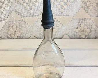 Antique 1900’s Graduated Nursing Bottle with Original Nipple Intact- Rare, Collectible, Display Use Only