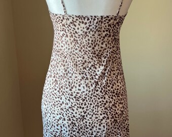Camisón con estampado de leopardo Y2K: camisón italiano de tiras