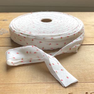 Rosebud Vintage Torn Fabric Ribbon on Roll Sold by Yard Shabby Chic