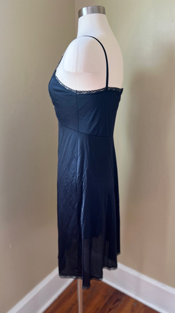 Vintage Black Lacy Nylon Full Slip S 36 - J C Pen… - image 9