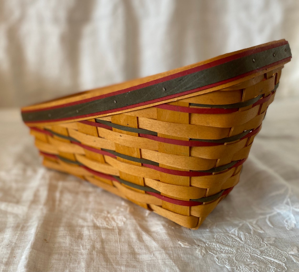 Longaberger 1997 Medium Sleigh/Vegetable Basket Handwoven Etsy