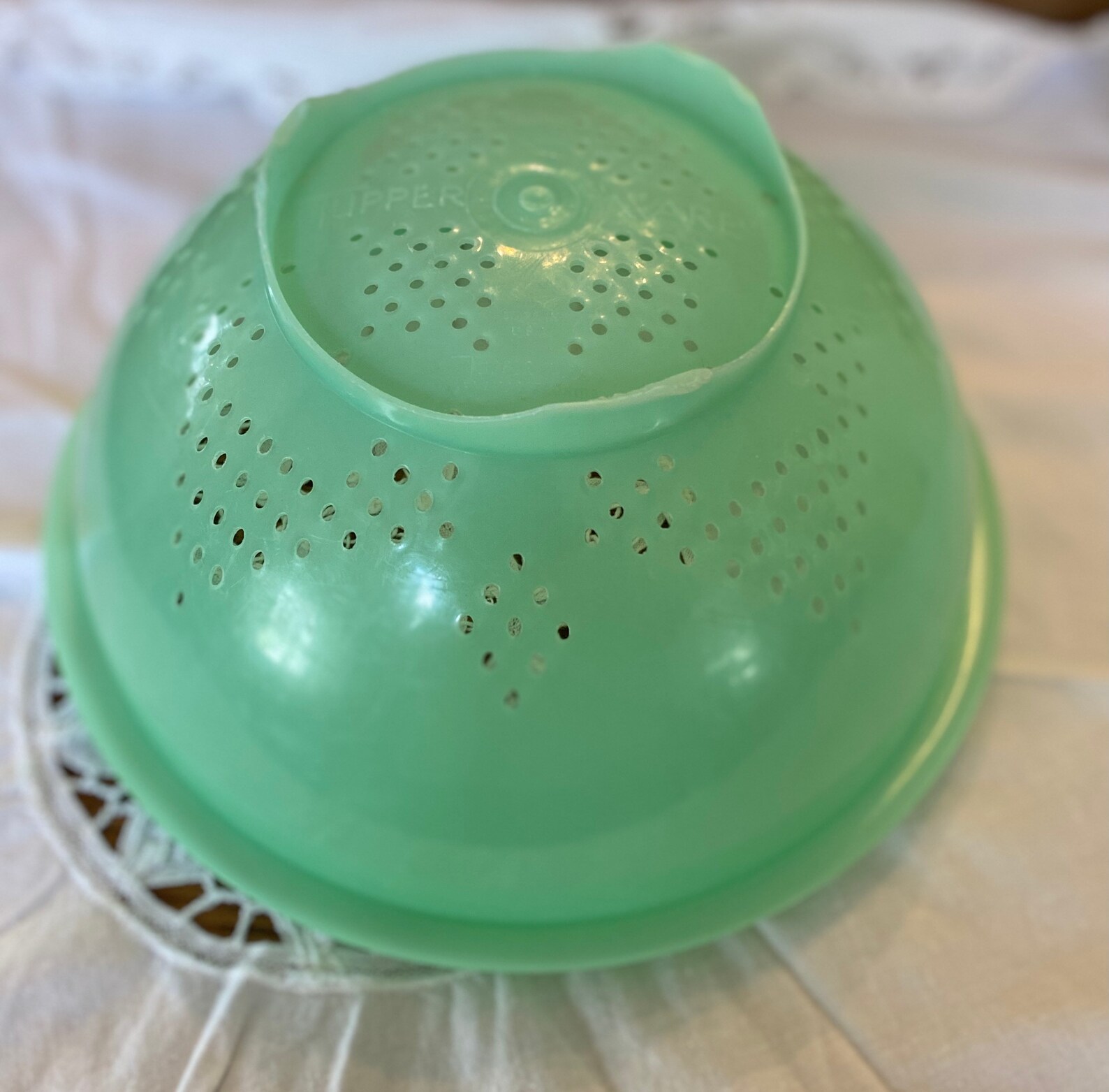 Vintage Tupperware Jadeite Green Colander/ Strainer Bowl 339 Etsy