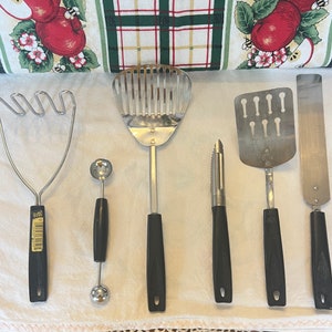 Vintage Ekco Utensils • Black Bakelite Handled Kitchen Tools