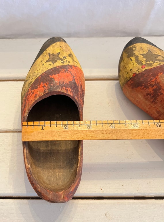 Vintage Shabby Weathered Dutch Clogs Klompen Prim… - image 7