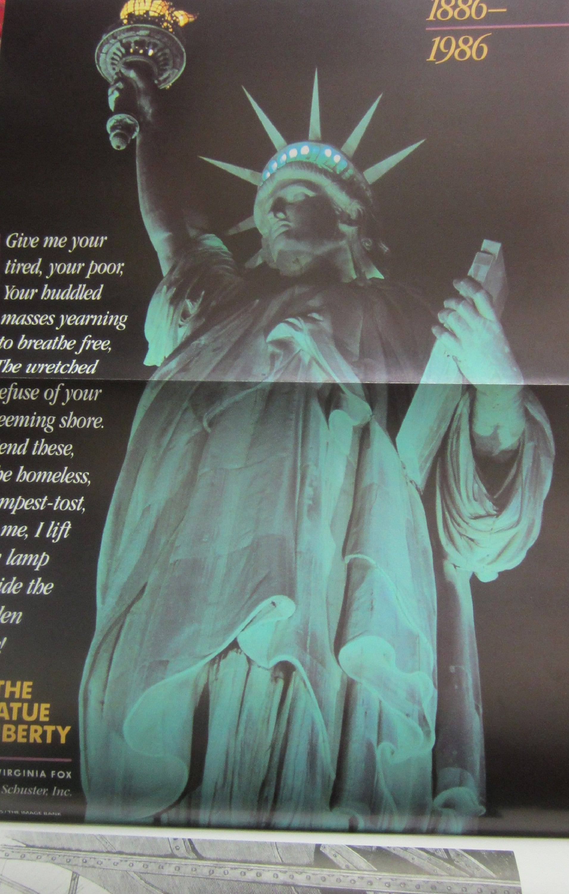 The Statue of Liberty Book with full sized poster Statue of Etsy