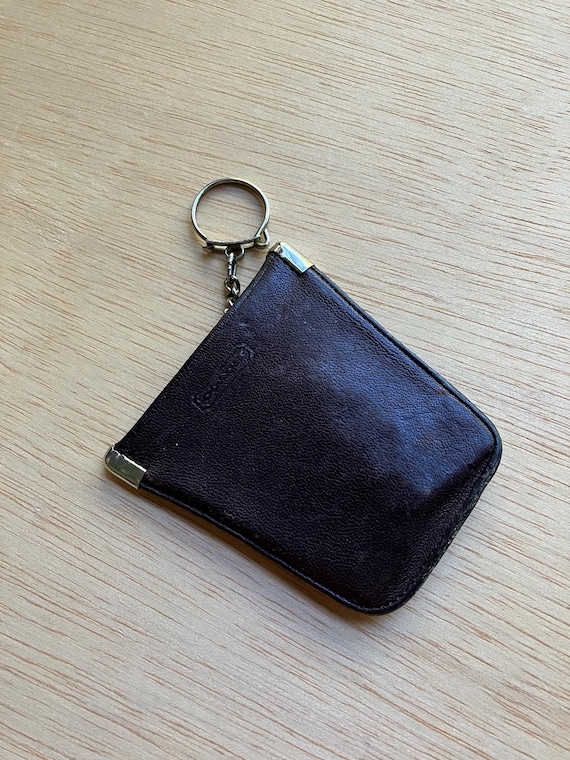 Coach Squeeze Key Case, Vintage Mahogany Brown Leather Key