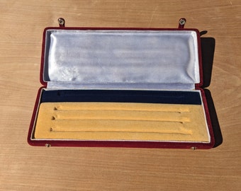 Multi Bracelet Jewelry Case, Red Vintage Bracelet Display Box.
