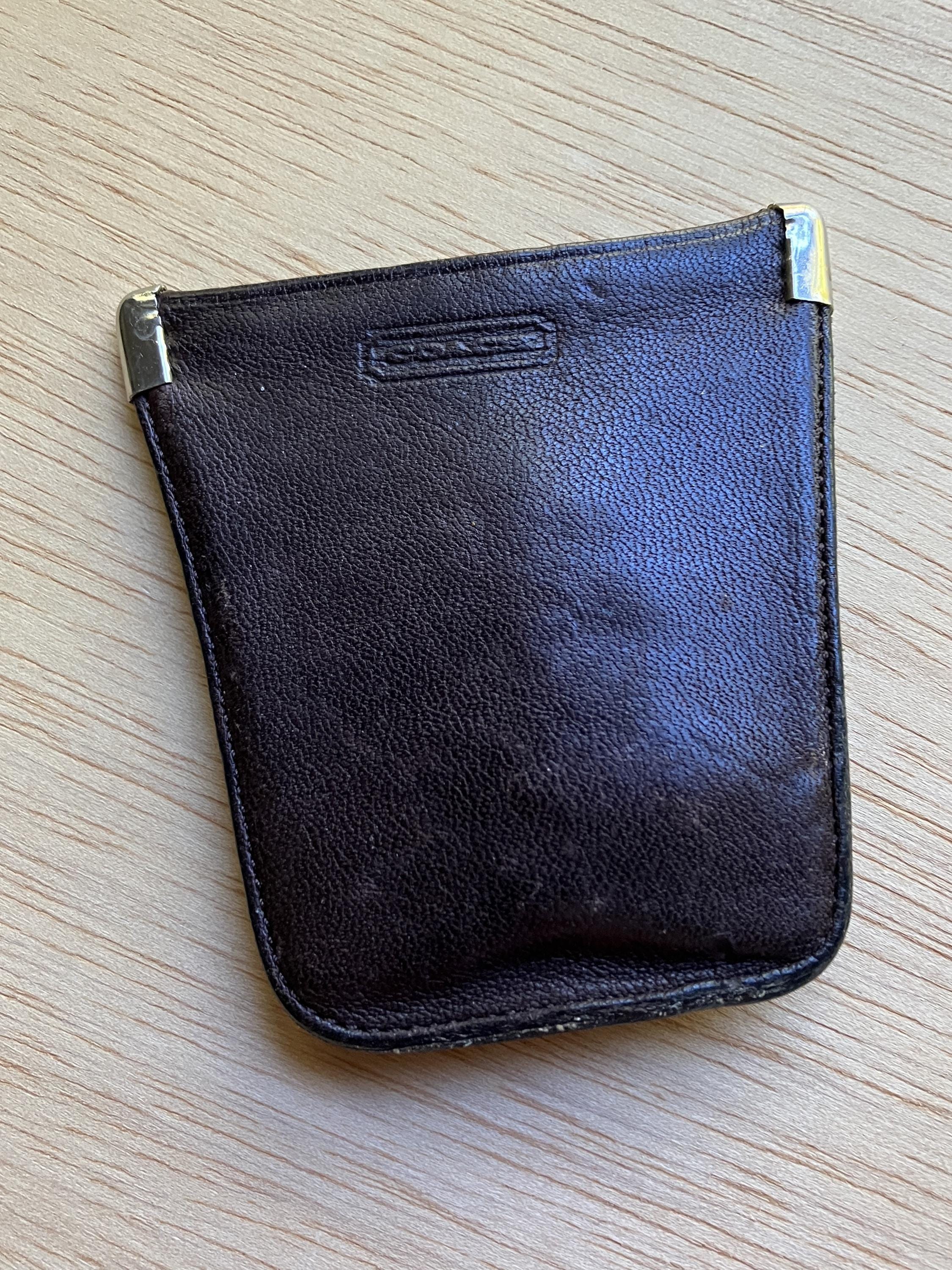 Coach Squeeze Key Case, Vintage Mahogany Brown Leather Key
