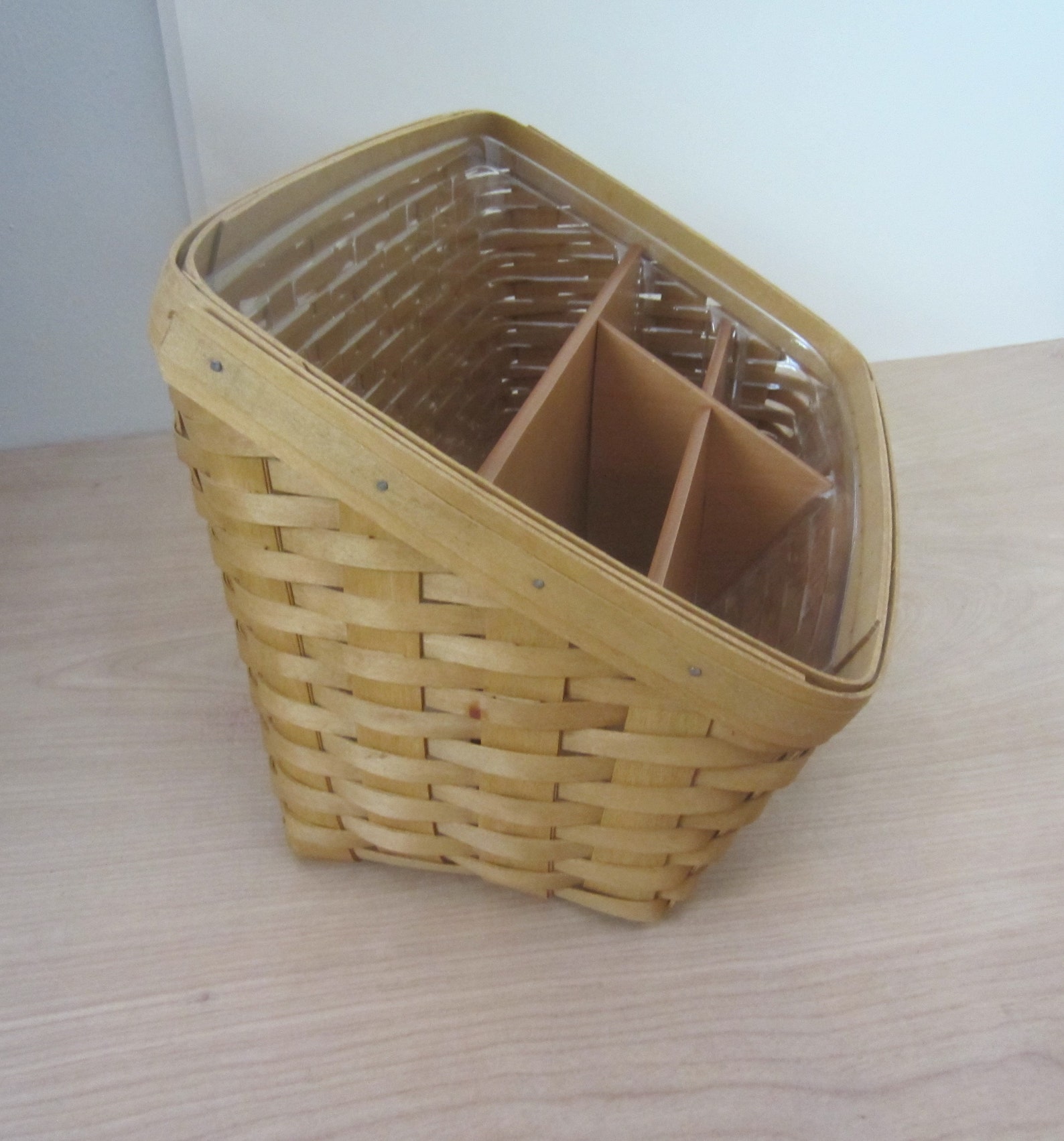 Longaberger Desk Top Basket large Desk organizer basket Etsy