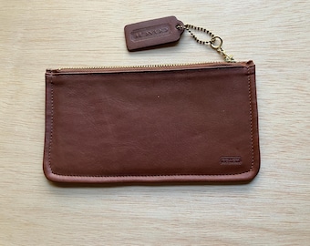 Vintage Coach New York Chunky Case Leather Makeup Kit Pouch