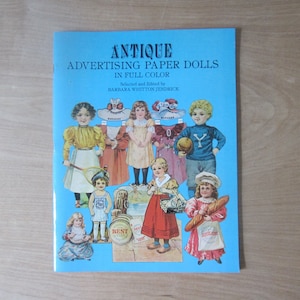 Antique Advertising Paper Dolls, vintage Dover publications reproduction paper dolls, uncut, 1981