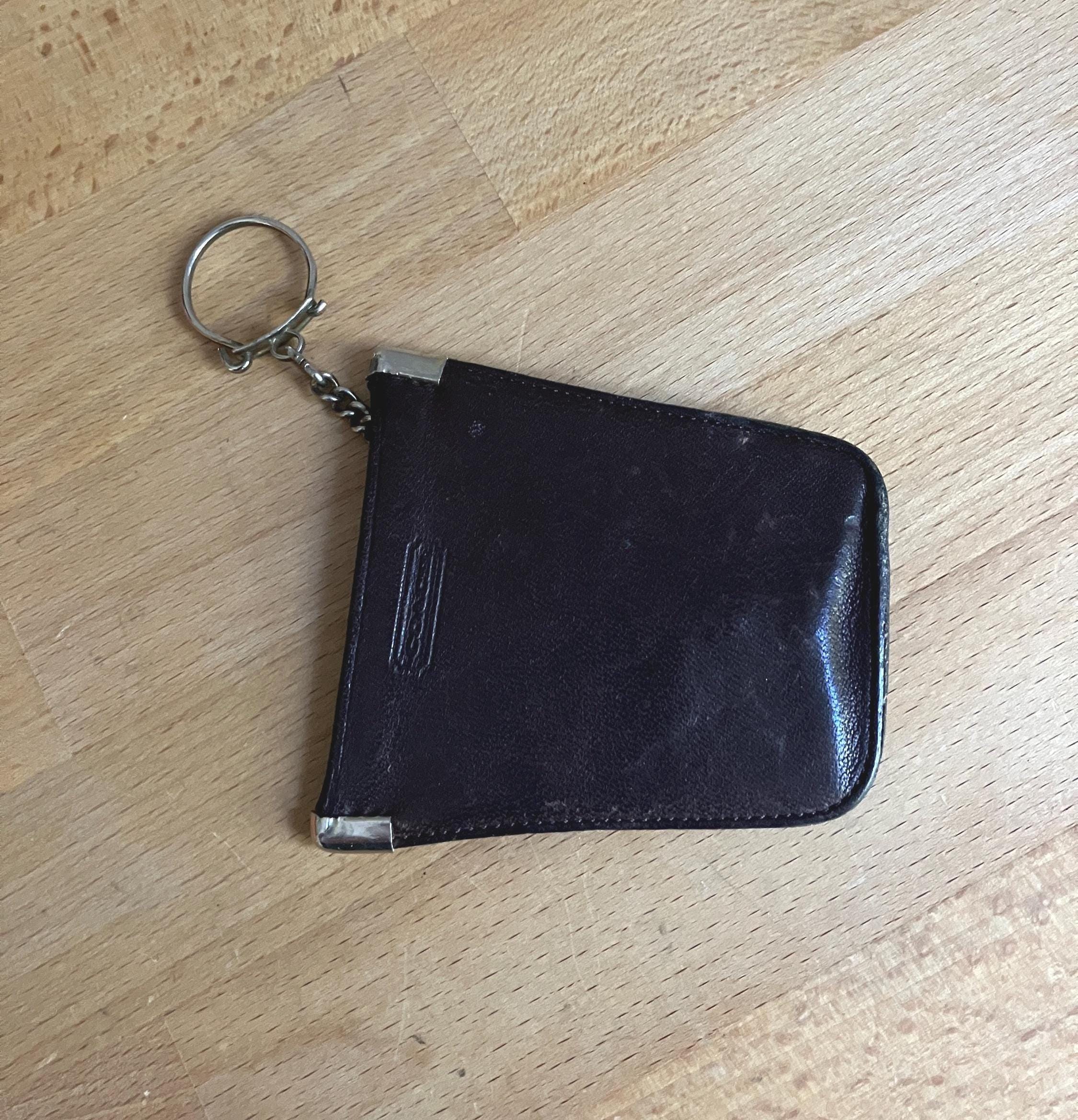 Coach Squeeze Key Case, Vintage Mahogany Brown Leather Key