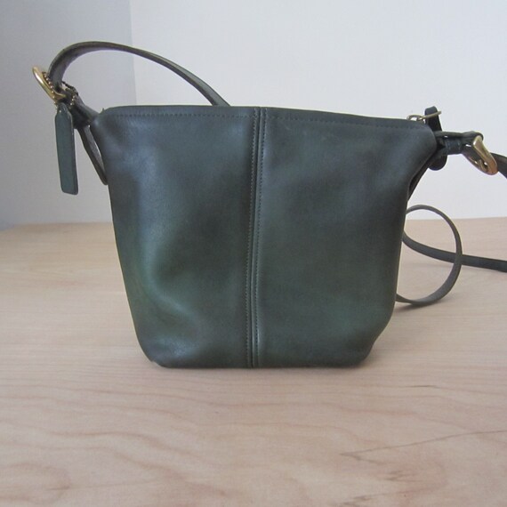 Coach Leather Bag, MacDougal Bag, Green Leather Pu