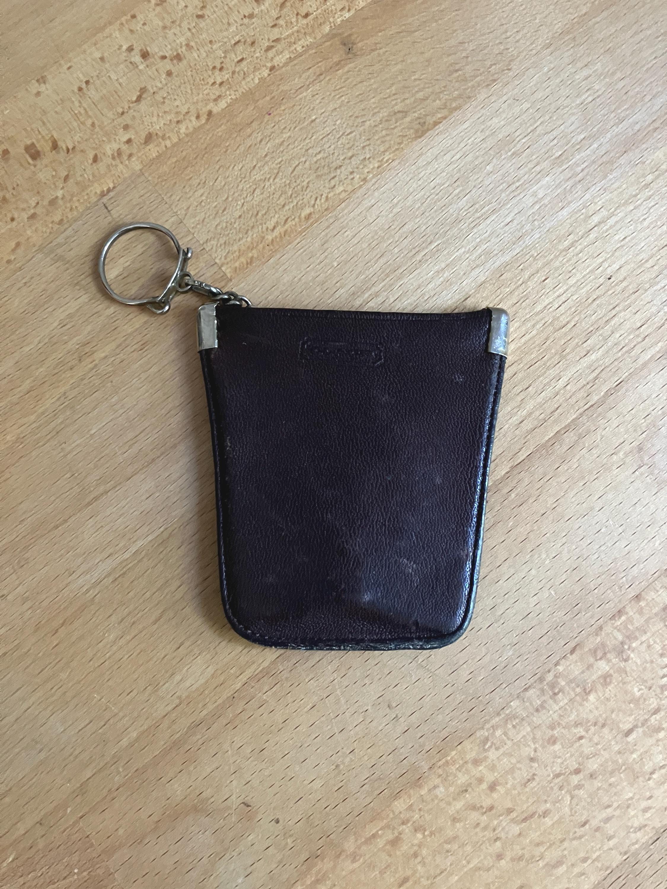 Coach Squeeze Key Case, Vintage Mahogany Brown Leather Key