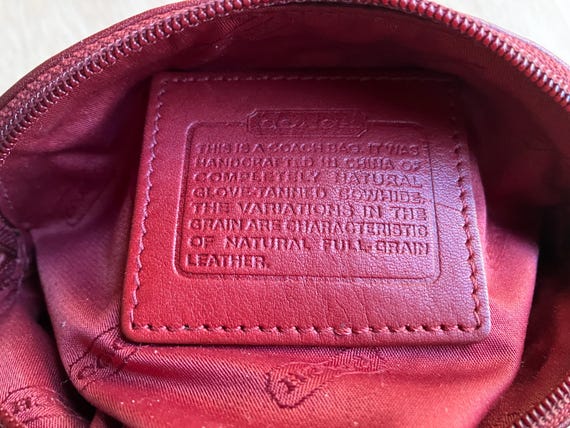 Vintage Coach Medium Cosmetic Pouch, Red Leather Cosmetic Bag - Etsy