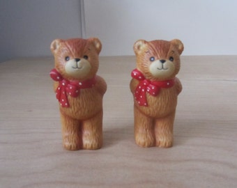 Enesco Lucy and Me Bear Figurine: 1980s Vintage Christmas Decor - Etsy