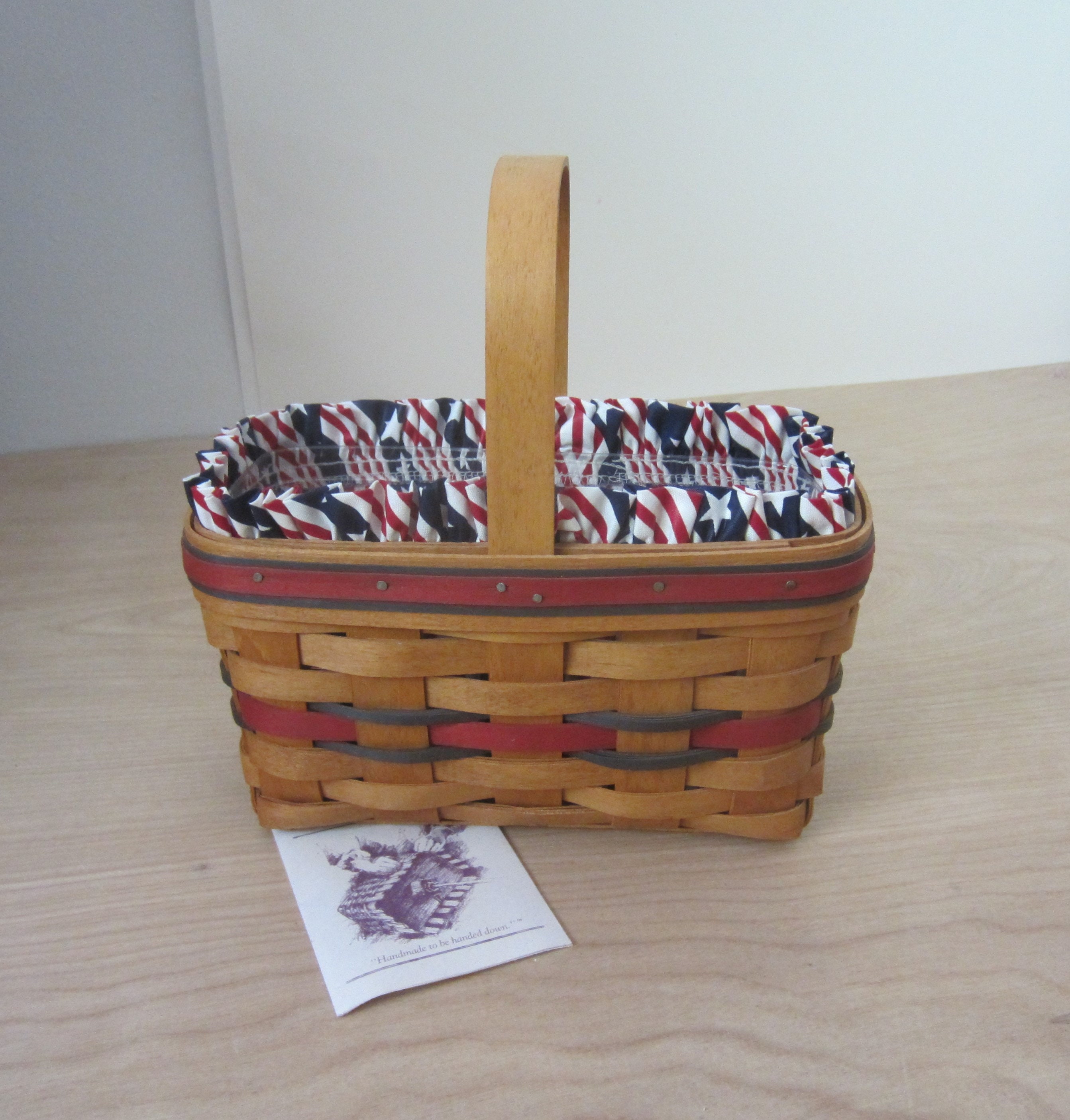 Longaberger All American Candle basket red and blue basket Etsy