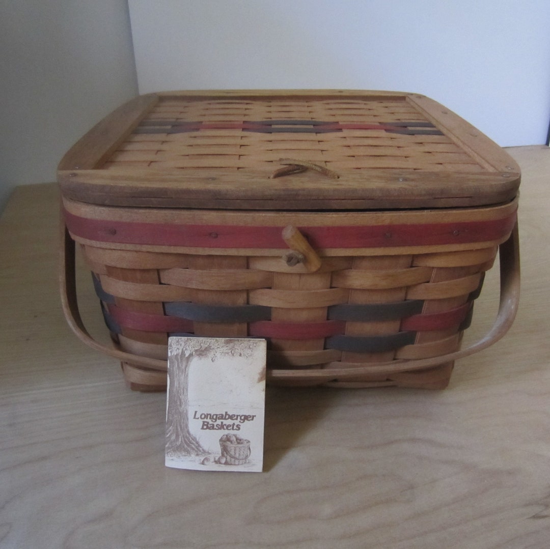 Longaberger All American Picnic Basket, Longaberger Basket With Riser