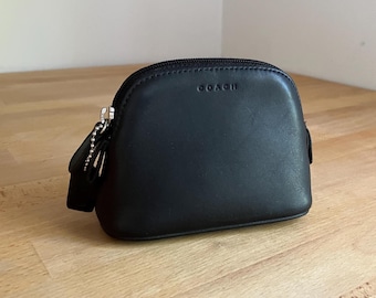Coach Y2K Cosmetic Bag | Black Leather - Etsy