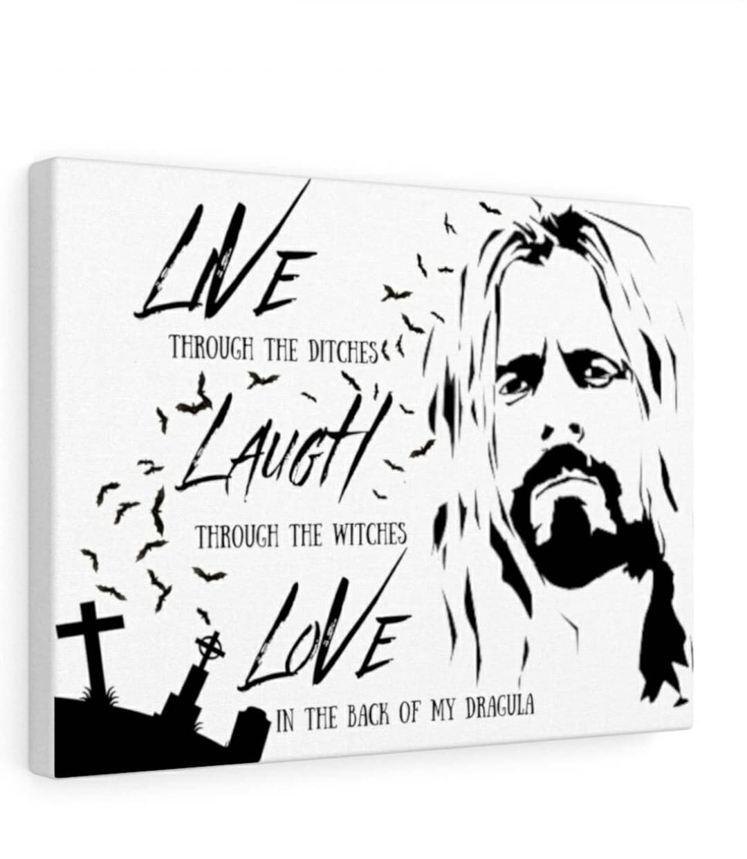 Live Laugh Love Rob Zombie Canvas Metal, Rock Art Etsy
